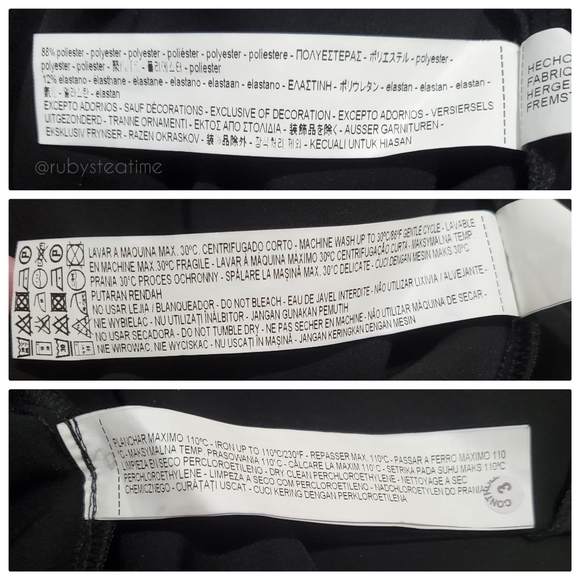 ZARA Criss Cross / Cut Out Neckline, Black Shift Dress with Gold/Brass Hardware - Picture 6 of 7